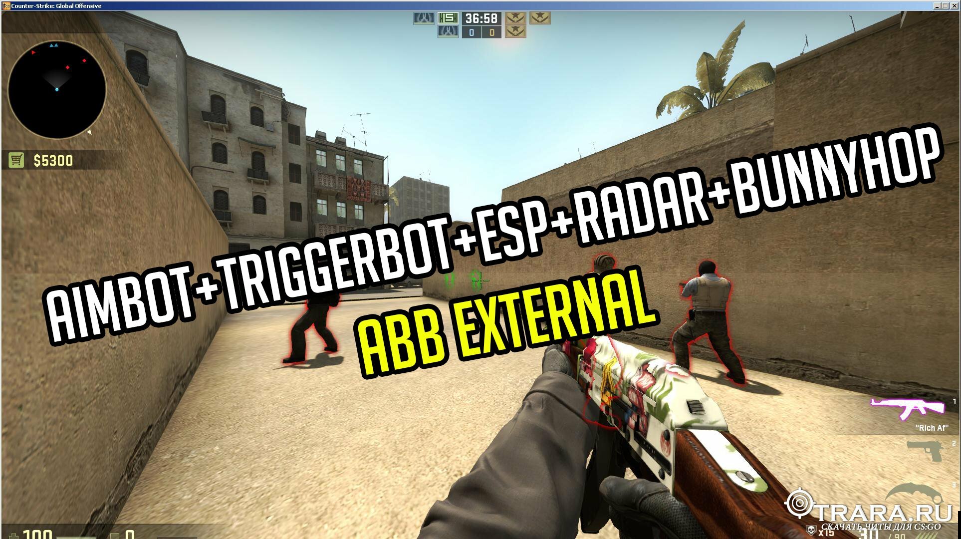   CS:GO Aimbot+TriggerBot+ESP+Radar+BunnyHop (Abb External)