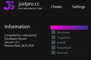 Чит на CSGO JustPro - TriggerBot, ESP, RadarHack, Aimlock